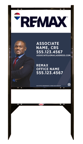 Angle Iron Frame and Associate Name w Cut Out Photo Sign Panel unit, 30h x 24w, Steel